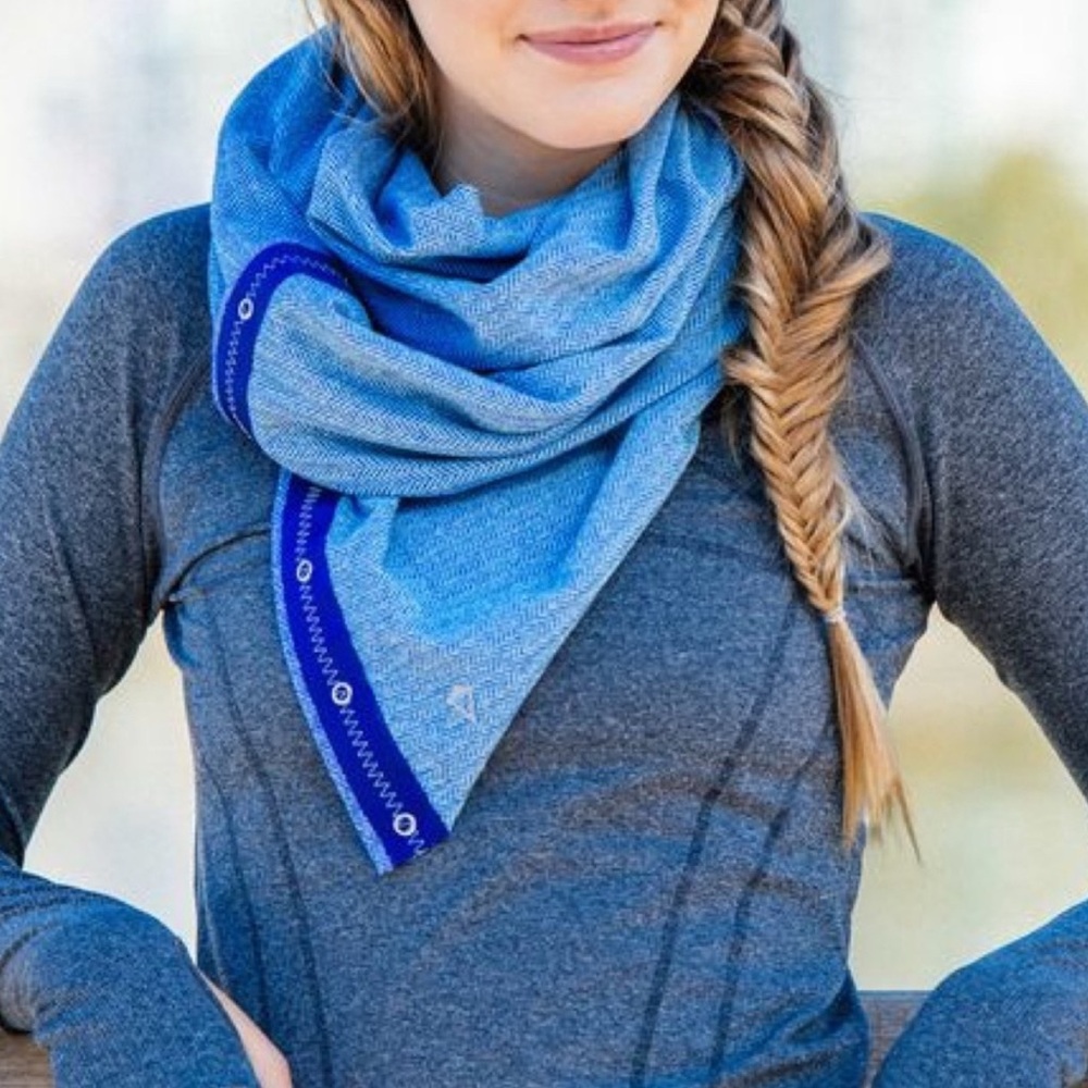 Ivivva Aqua Blue Stripe Infinity Scarf